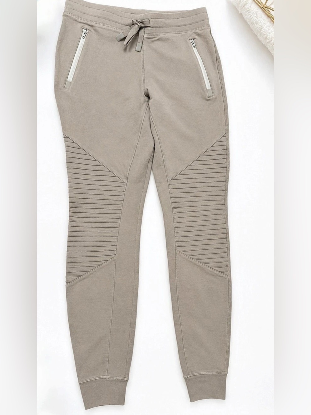 Alo Yoga Urban Moto Sweatpants Joggers - Tan/Taupe - Size S